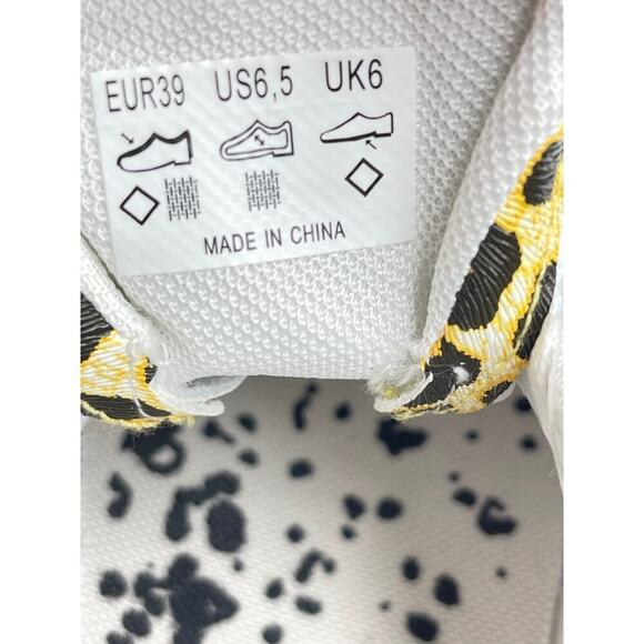 Cavalli class womens Chunky sneakers size 39 white/gold/leopard New - Picture 5 of 9